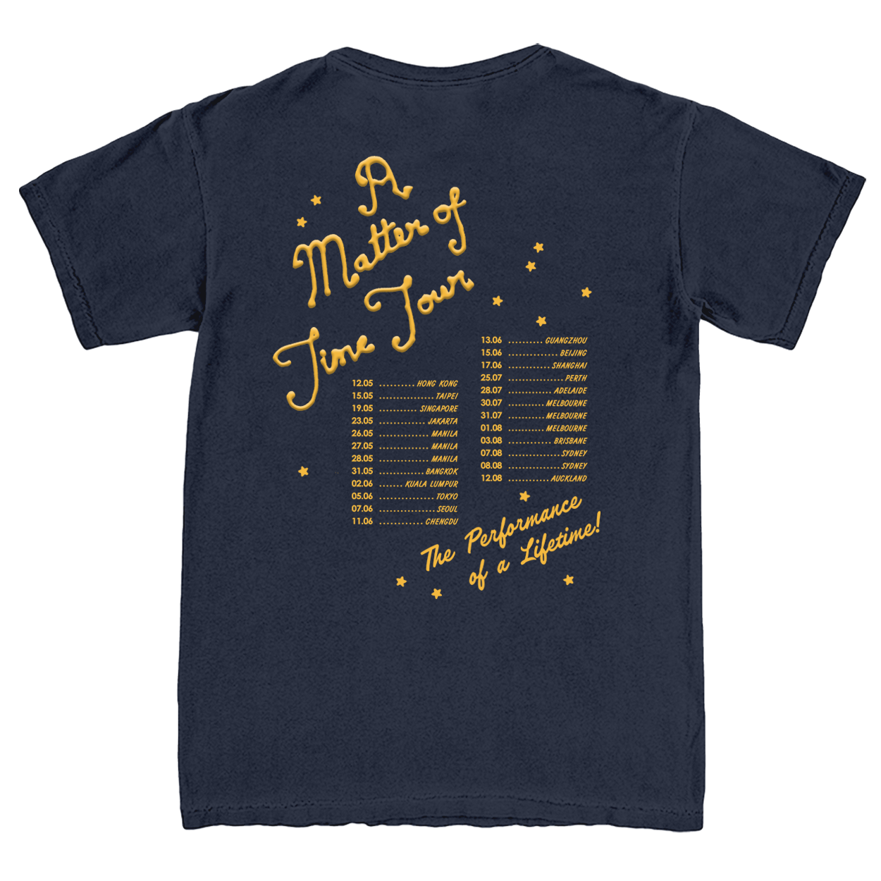 A Matter of Time Navy Tour Tee