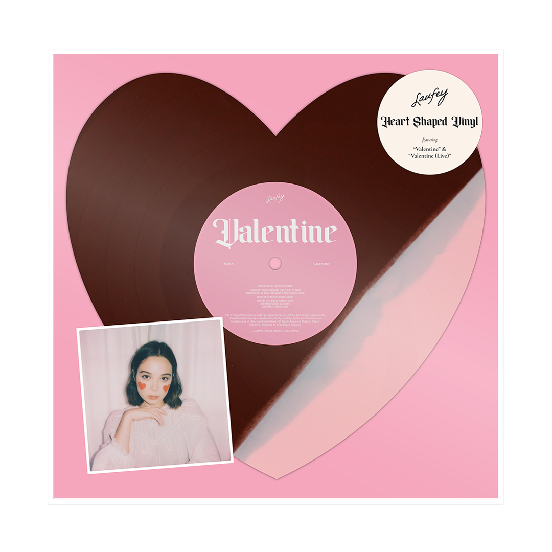 Valentine - Chocolate Strawberry Heart-Shaped Vinyl